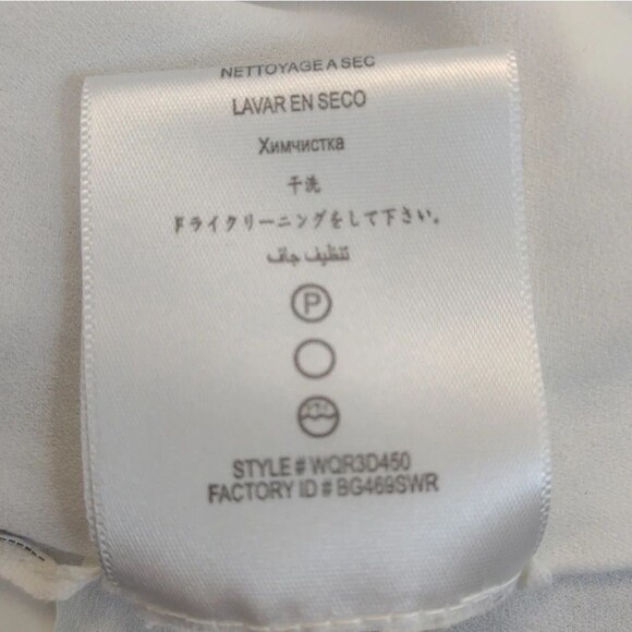 BCBG MAXAZRIA Flowy Chiffon Midi Skirt Sammy Ivory and Black size Small - Picture 10 of 16